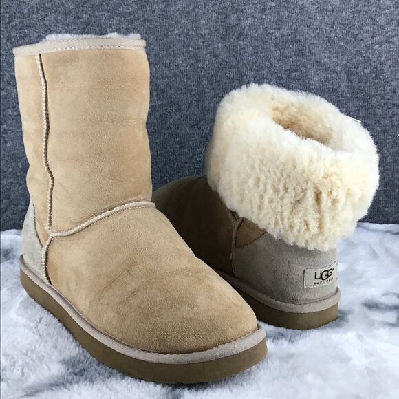 UGG Australia Two Tone Boots Camel and Sand Women's Size 10 - Picture 1 of 14